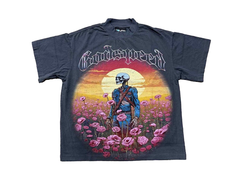 Godspeed Open Fields Tee Zwart