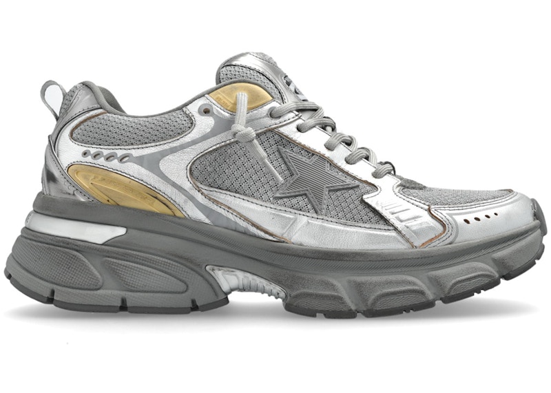 Golden Goose Lightstar Metallic Mesh Zilver