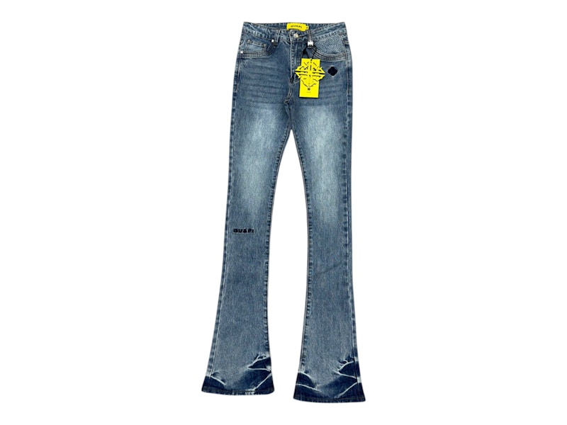 Guapi Basics Stacked Jeans Pacific Blauw
