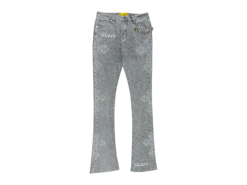 Guapi Distressed Cross Jean Smoke Grijs