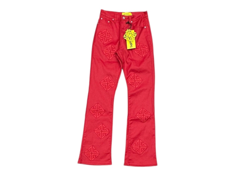 Guapi Icon Flared Jeans Crimson Rood