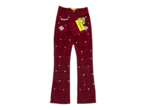Guapi Pockets Flared Jeans Velvet Rood