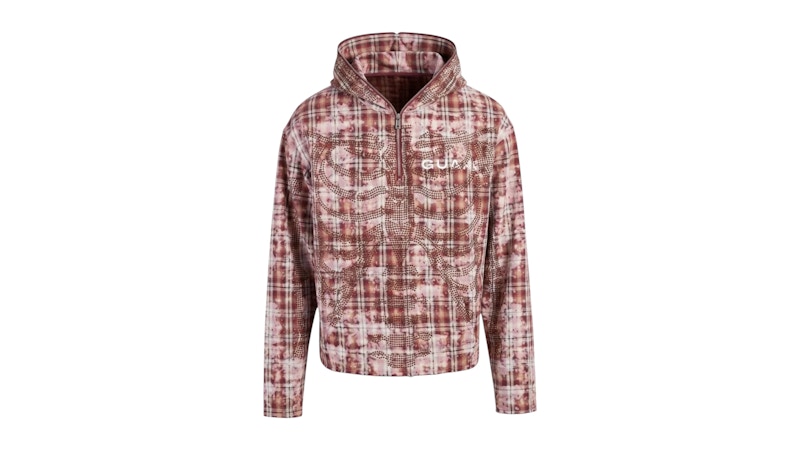 Guapi Rusty Skeleton Half Zip Hoodie Rood