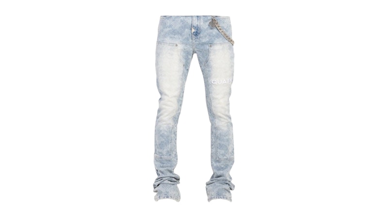 Guapi Sashiko Jeans Aqua Blauw