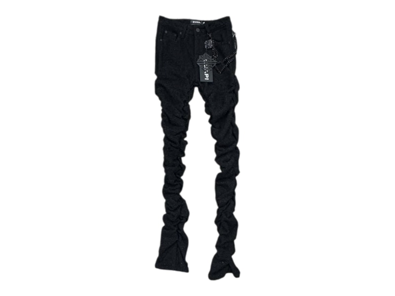 Guapi Super Stacked Jeans All Zwart