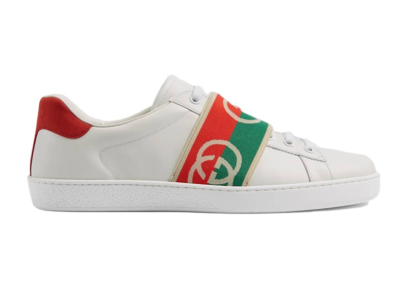 Gucci Ace Elastic Web Interlocking GG Groen