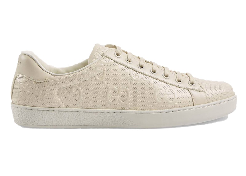 Gucci Ace GG Embossed Creme