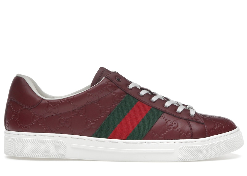 Gucci Ace Web Rosso Ancora Groen