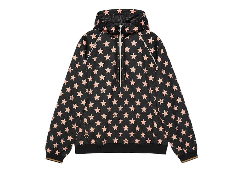 Gucci All Over Half Zip Jacket Zwart