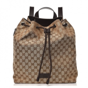 Gucci Drawstring Backpack Monogram GG