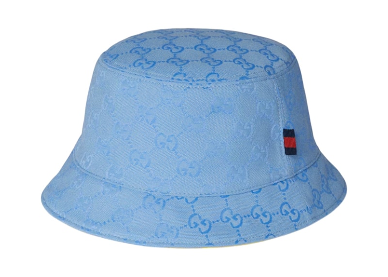 Gucci Canvas Bucket Hat Blauw