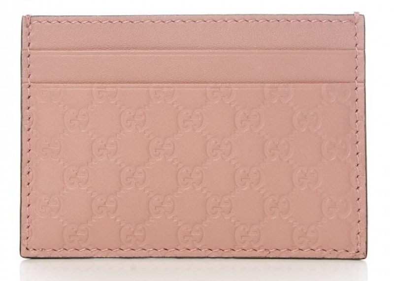 Gucci Card Case Microguccissima Soft Roze