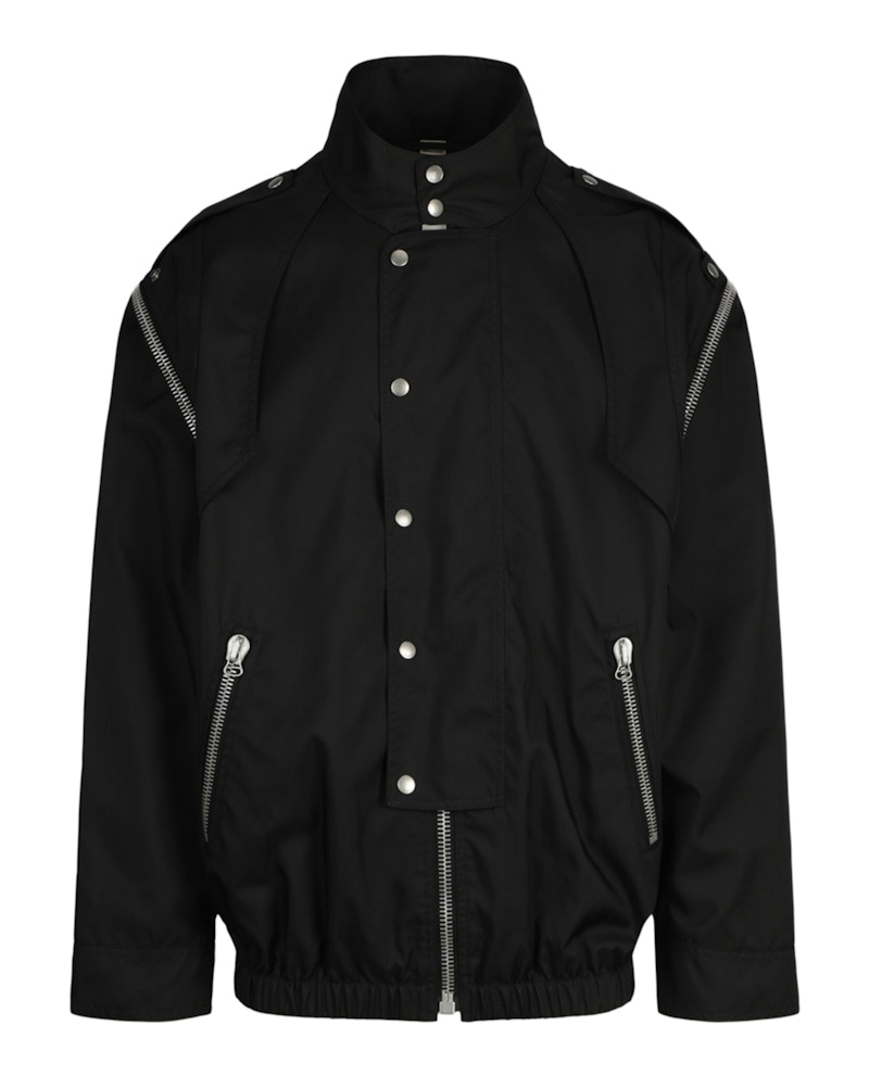 Gucci Convertible Graphic Print Jacket Zwart