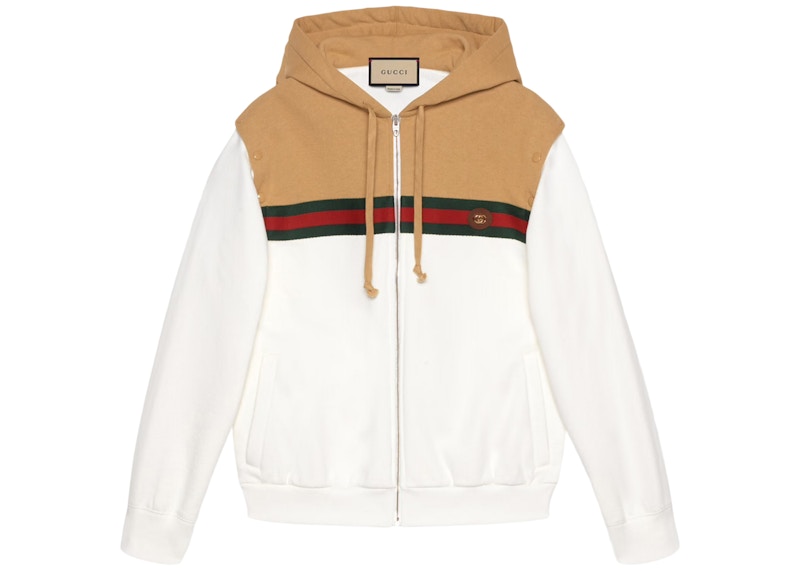 Gucci Cotton Sweatshirt With Web /Ivory Camel