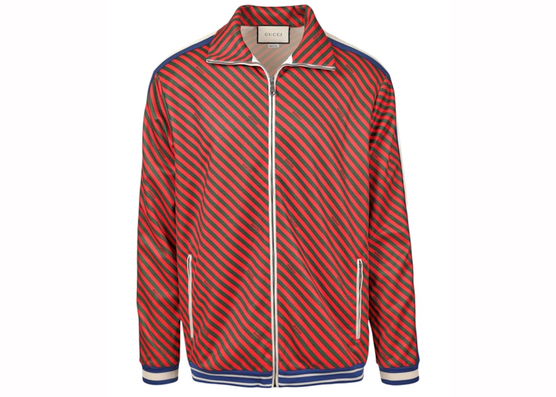 Gucci Diagonal Stripe Track Jacket Groen