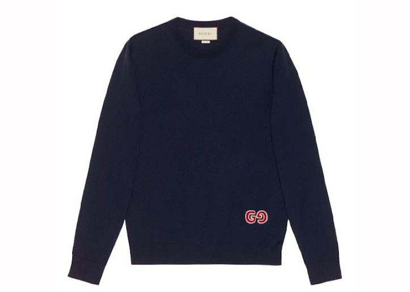 Gucci Embroidered GG Jumper Blauw