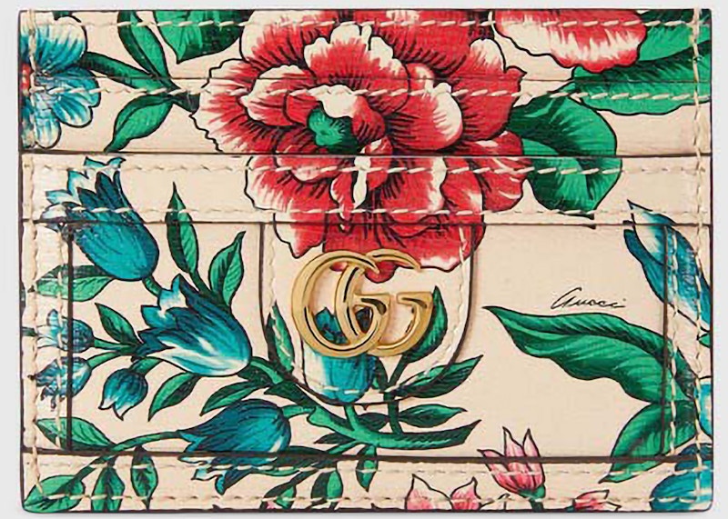 Gucci Flower Print Card Case Multicolor