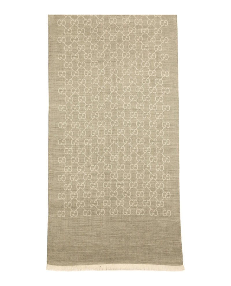 Gucci GG Logo Scarf Sand Creme