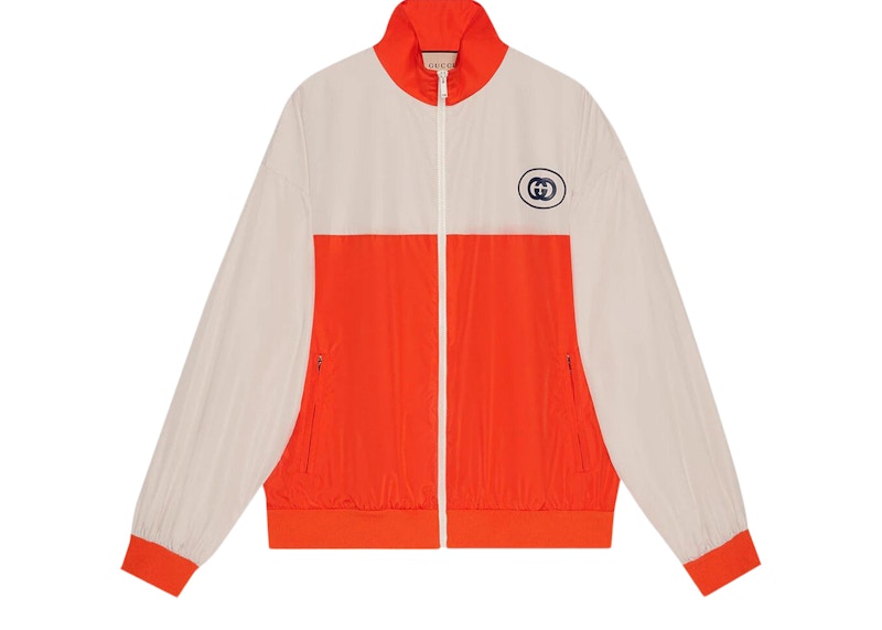 Gucci GG Logo Track Jacket Ivory Oranje