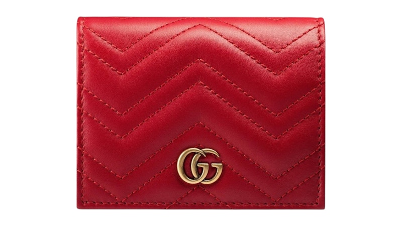Gucci GG Marmont Bi-Fold Wallet Rood