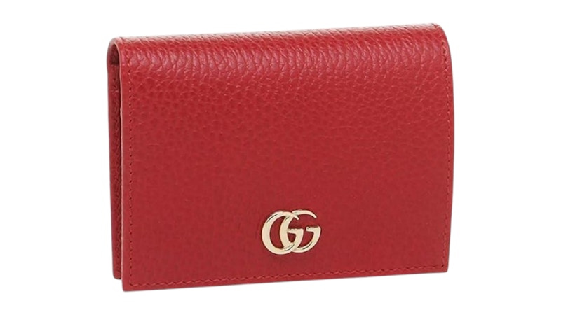 Gucci GG Marmont Card Case Wallet Rood