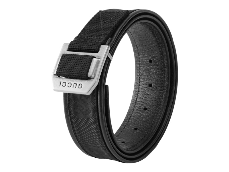 Gucci GG Patterned Print Belt Zwart