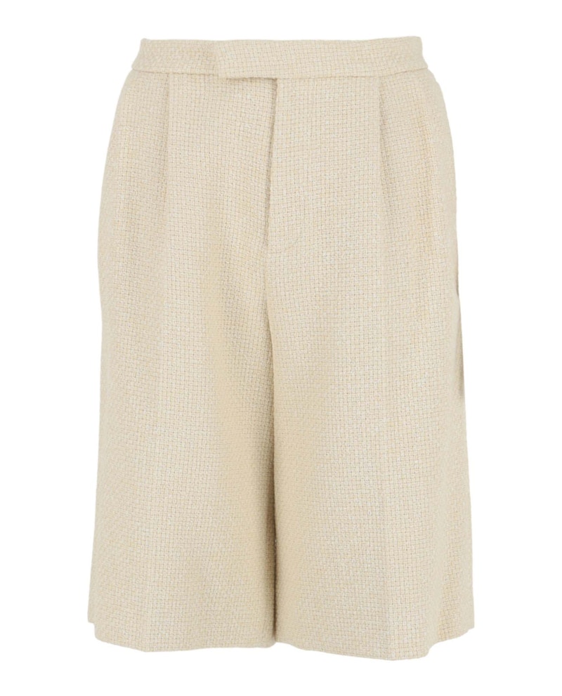 Gucci High Rise Tweed Shorts Wit