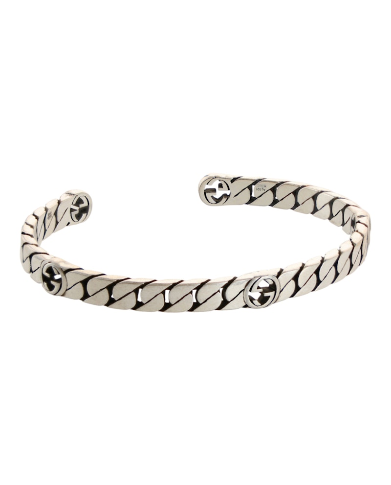 Gucci Interlocking G Cuff Bracelet Zilver