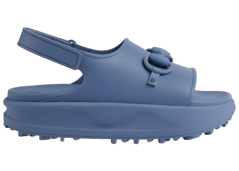 Gucci Interlocking G Platform Sandal Blauw