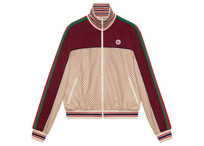 Gucci Interlocking G Print Jersey Jacket Beige