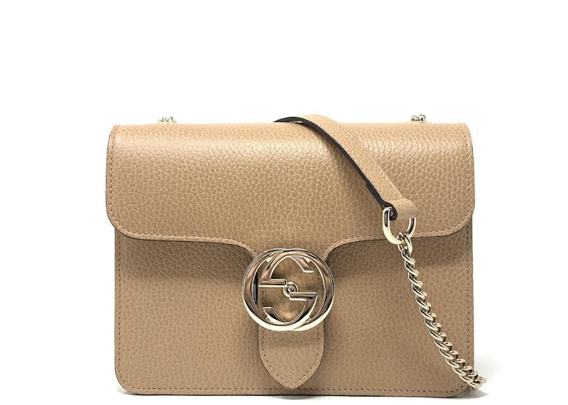 Gucci Interlocking G Shoulder Bag Small Beige