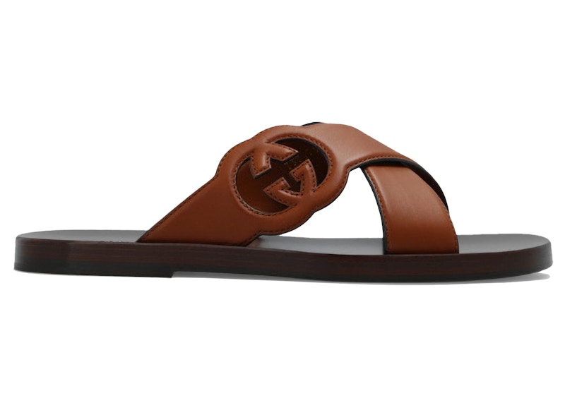 Gucci Interlocking G Slide Sandal Bruin