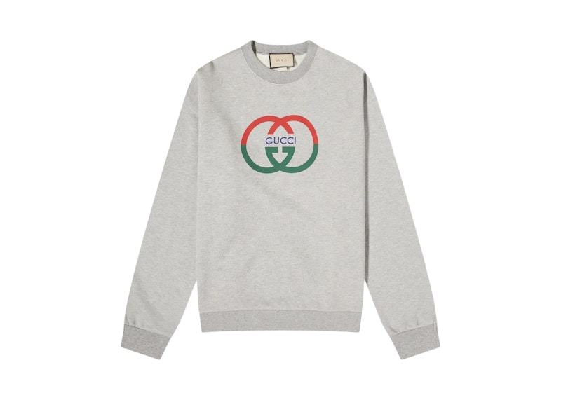 Gucci Interlocking Logo Crewneck Sweatshirt Grijs