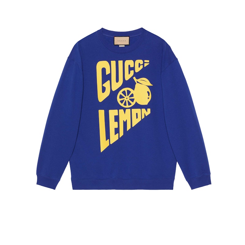 Gucci Lemon Print Sweatshirt Blauw
