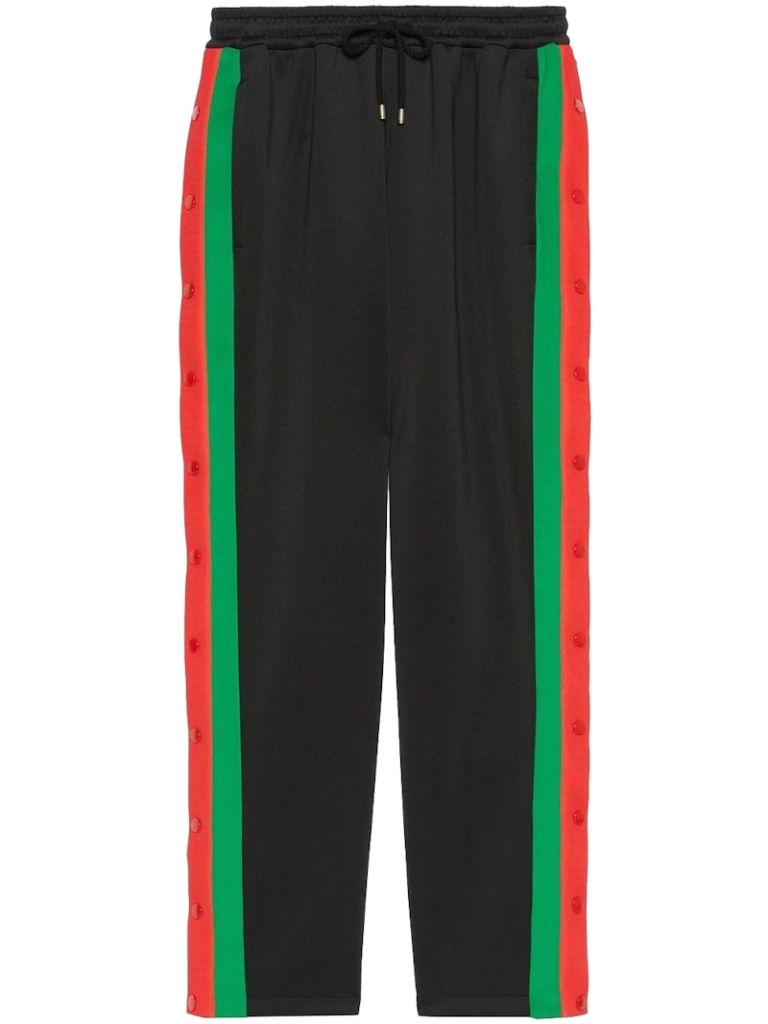 Gucci Logo-Patch Drawstring Track Pants /Multi Multicolor