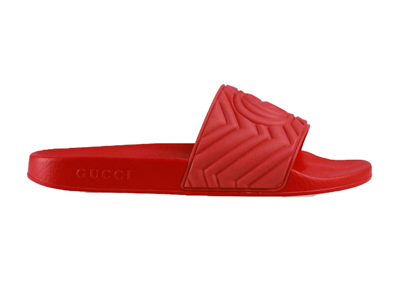 Gucci Matelasse Slide Rood