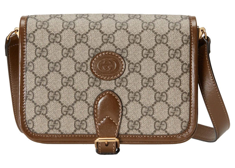 Gucci Mini Shoulder Bag With Interlocking G /Ebony Beige