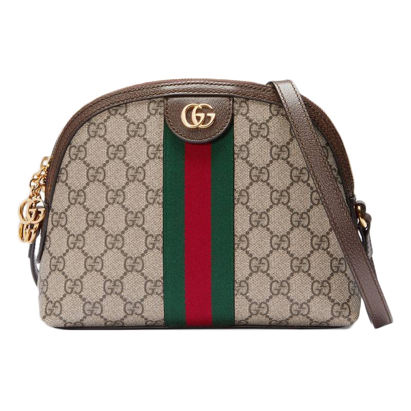 Gucci Ophidia GG Web Shoulder Small Beige