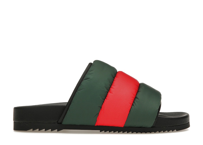 Gucci Padded Web Slide Web Groen