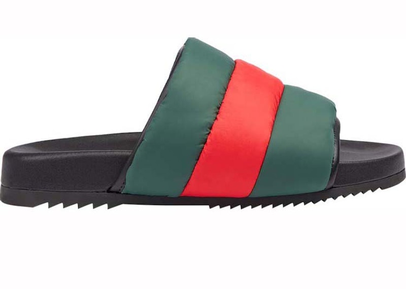 Gucci Padded Web Slide Groen