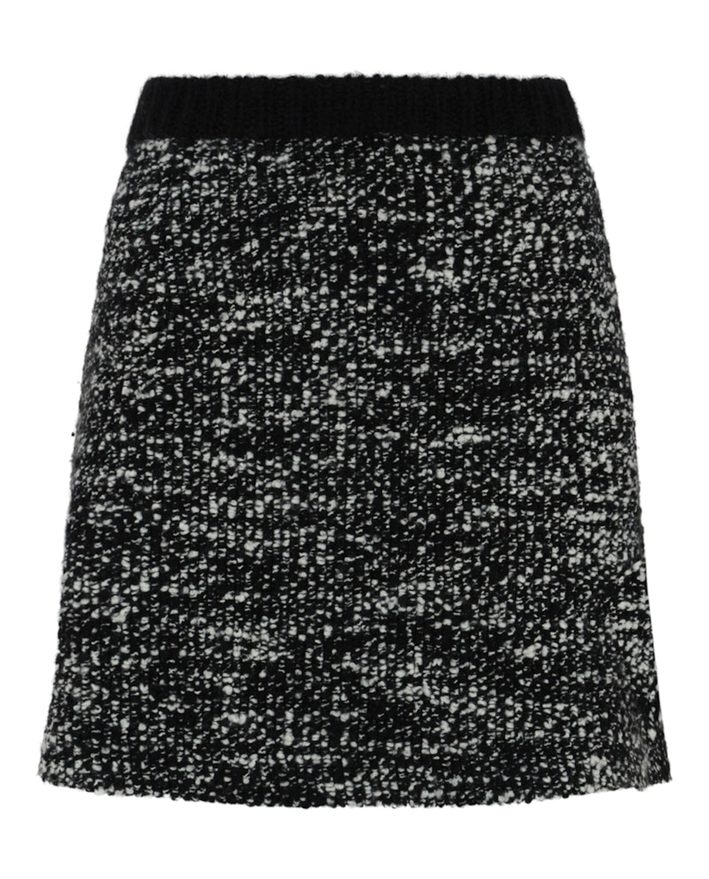 Gucci Patterned Wool Mini Skirt Zwart