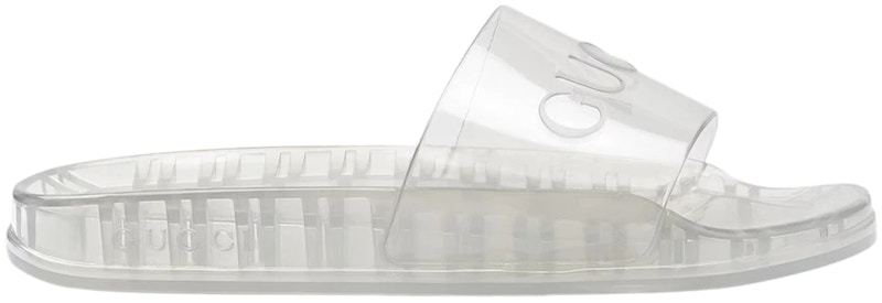 Gucci Persuit Rubber Slides Transparent Clear