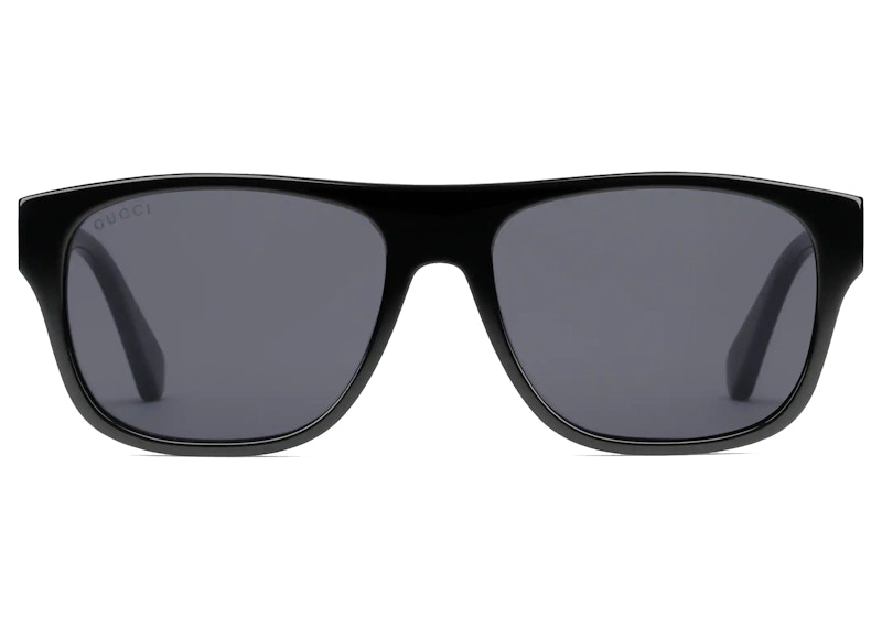 Gucci Rectangular Frame Acetate Sunglasses Zwart