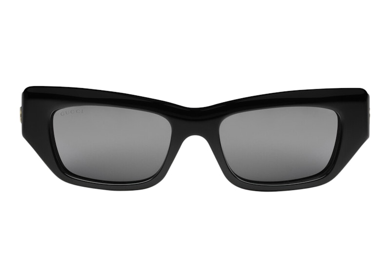 Gucci Rectangular-Frame Sunglasses Zilver