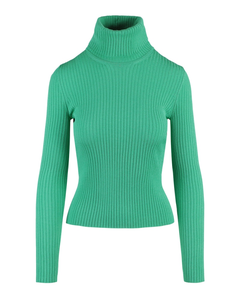 Gucci Ribbed Turtleneck Sweater Groen