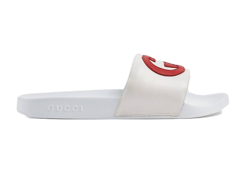 Gucci Slide Interlocking G Leather Rood