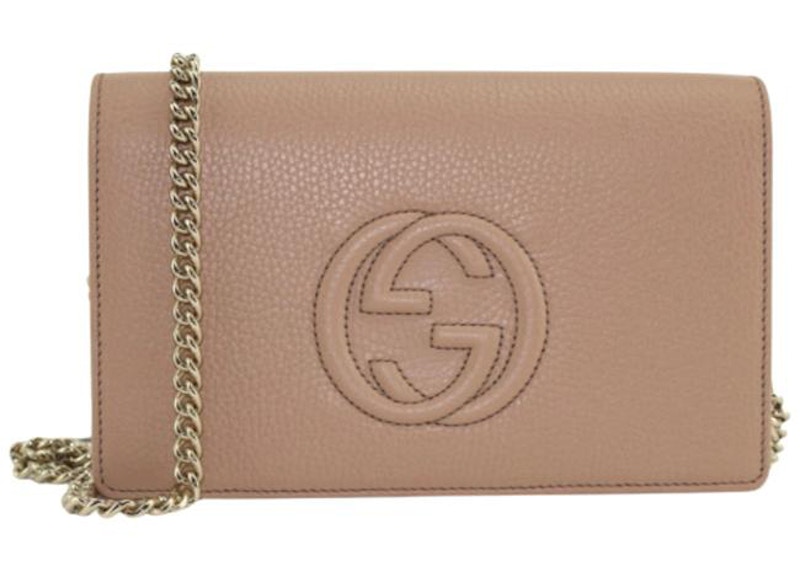 Gucci Soho Disco Wallet on Chain Beige