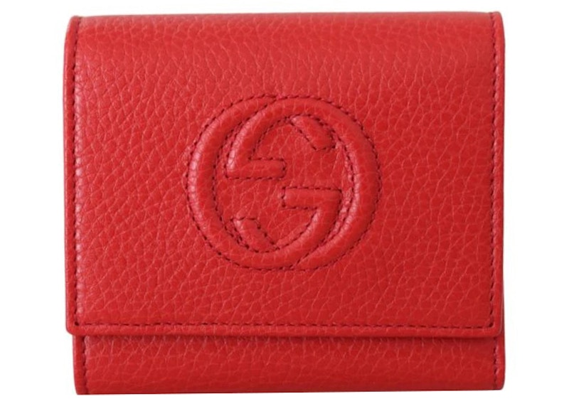 Gucci Soho Trifold Wallet Small Rood