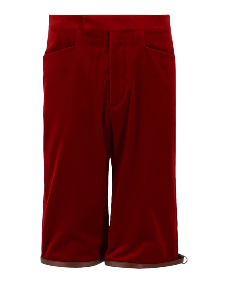 Gucci Stretch Velvet Shorts Rood
