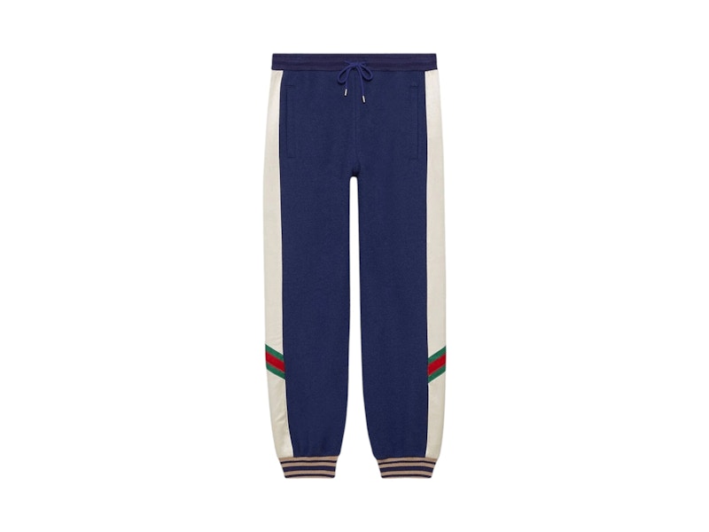 Gucci Web Stripe Colour Block Track Pants Blauw